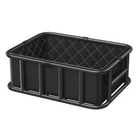 Rear Bike Basket, Medium Bicycle Basket with Cargo Net, Liner & Waterproof Cover, Heavy Duty Bike Back Basket for Adult Women/Men Carrying Dogs, Pets