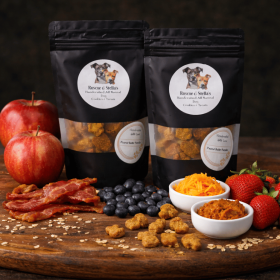 Roscoe & Stella's Handcrafted Natural Dog Treats - Apple & Blueberry