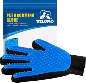 Pet Hair Remover Glove - Gentle Pet Grooming Glove Brush - Deshedding Glove - Massage Mitt with Enhanced Five Finger Design - Perfect for Dogs & Cats
