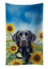 Labrador Retriever in Sunflowers Kitchen Towel Dish Cloths Guest Hand Towel Decorative Bathroom Towel for Face,Tea, Dishcloth, Kitchen and Bath