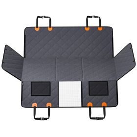 Back Seat Extender, Dog Car Seat Cover for Back Seat Bed with Mesh Window and Storage Pocket