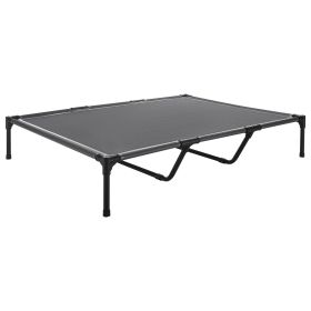 Elevated Dog Bed for Large Dogs, Portable Raised Dog Cot with Steel Metal Frame and Breathable Teslin Mesh