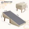Dog Stairs for Small Dogs and Cats, Dog Ramp for Couch and Bed, Foldable 2-in-1 Wooden Pet Steps for Puppy, Split Ottoman Design (Light Grey)