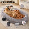 Human Dog Bed, 72" x48"x10" Giant Human Dog Bed for Adult, Human Size Dog Bed with Washable PV Velvet Cover, Egg Orthopedic Foam, Storage Pocket
