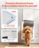 Pet Door, Medium, with Double Magnetic Flaps and Metal Frame, Strong and Weatherproof Dog Door for Interior and Exterior Doors, Easy to Install