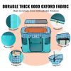 Foldable Pet Playpen, 32'' x 24'' x 22'' Portable Dog Playpen, Crate Kennel for Puppy, Dog, Cat, Waterproof 600D Oxford Cloth, Removable Zipper