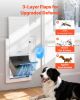 Pet Door, Large, with Three Magnetic Flaps and Metal Frame, Strong and Weatherproof Dog Door for Interior and Exterior Doors, Easy to Install