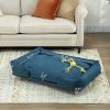 Raised Dog Couch with Comfortable Cushion, Pine Wood Legs, Foot Pads, for Large-Sized Dogs Indoor Use, Dark Blue