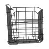 Rear Bike Basket, Folding Wire Bicycle Basket with Cargo Net, Removable Liner Bag & Waterproof Cover