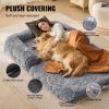 Human Dog Bed, 72" x48"x10" Giant Human Dog Bed for Adults and Pets, Human Size Dog Bed with Washable PV Velvet Cover, Egg Orthopedic Foam