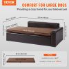 Pet Sofa, Dog Couch for Large-Sized Dogs and Cats, Soft Leather Dog Sofa Bed, 110 lbs Loading Cat Sofa, Brown
