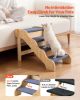 Wood Pet Stairs, 4-Step Dog Stairs for High Beds, Sofa & Cars, 150lbs Load Capacity, Non-Slip Surface