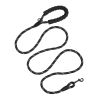 Rope Dog Leash, 6ft Heavy Duty Dog Leash with Comfortable Padded Handle, Strong Nylon Thick Leash with Reflective Threads