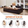 Pet Sofa, Dog Couch for Large-Sized Dogs and Cats, Soft Leather Dog Sofa Bed, 110 lbs Loading Cat Sofa, Brown