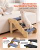 Wood Pet Stairs, 3-Step Dog Stairs for High Beds, Sofa & Cars, 150lbs Load Capacity, Non-Slip Surface
