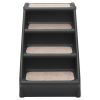 Dog Stair Black PP (polypropylene), felt Medium Foldable