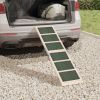 Dog Ramp Grey Solid fir wood 47.2 x 11.8 in Collapsible