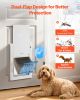 Pet Door, Medium, with Three Magnetic Flaps and Metal Frame, Strong and Weatherproof Dog Door for Interior and Exterior Doors, Easy to Install