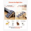 Wood Pet Stairs, 4-Step Dog Stairs for Beds, Sofa & Cars, 150lbs Load Capacity, Floded Flat Design