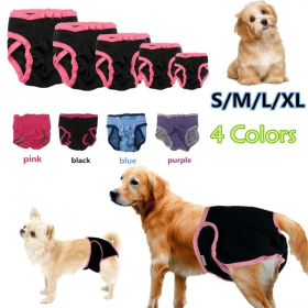 Pet Underwear Physiological Sanitary Shorts Dog Diapers Physiological Pants Soft Washable Female Dog Shorts (Color: pink B, size: XS)