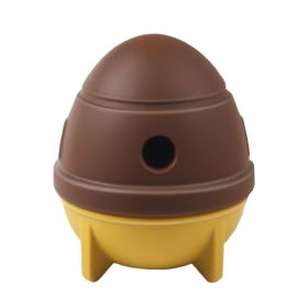 Pet Gnawing and Teething Educational Feeder (Type: Pet Toys, Color: Brown & Yellow)