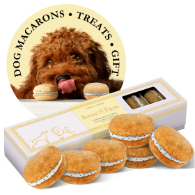 Dog Macarons - Count of 6 (Dog Treats | Dog Gifts) (Flavor: Vanilla)