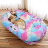 Human Dog Bed, Large Size Fits You and Pets, Washable Faux Fur Dog Bed for People Doze Off, Napping Orthopedic Dog Bed, Present Plump Pillow, Blanket