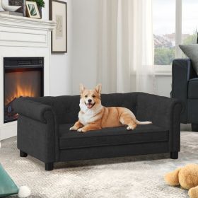 Elegant rectangular pet bed for small and medium-sized dogs, durable elevated dog sofa bed, comfortable dog sofa (Color: as Pic)