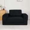 Compression Human Dog Sofa Bed for Adult & Pets,Modern Floor Couch With Pillow for Living Room Bedroom,Corduroy Fabric,No Assembly Required