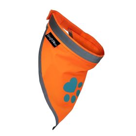 Orange Dog Bandana  Size Hi Visibility Reflective Blaze Orange Bandana for Pets Safety Accessories for Walking Camping and Off Leash Exploratio (Option: Large)