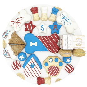 Themed Dog Treats Gift Box (Option: Usa)