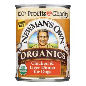 Newman's Own Organics Dog Food  - Case Of 12 - 12.7 Oz. (Option: Chicken And Liver)