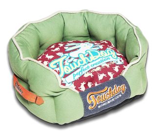 Touchdog Rabbit-Spotted Premium Rounded Dog Bed (size: medium)
