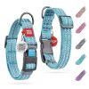 Reflective Cotton Dog Collar Eco Friendly Alt to Nylon Collar for Small Medium and Large Dogs 10-16 inch Neck x 4/5 inch Wide