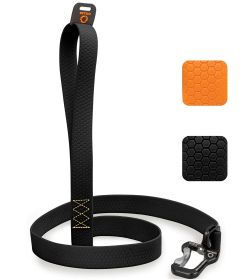 Extra Heavy Duty Dog Leash 4 Ft x 1 in Durable Leash for Large Medium and Small Dogs Walking Dog Leash (Color: Black)