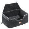 Dog Car Seat, Dog Booster Seat for Car with A Storage Pocket, Pet Car Seat with Clip-On Safety Leash, Sponge Filling