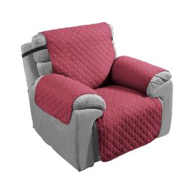 Reversible Sofa Cover Chair Loveseat Couch Microfiber Slipcover Cushion Furniture Protector Shield Water-Resistant w/ Elastic Strap for Kids Pet Dog C (Color: Tan, size: 1 seat)