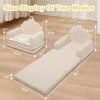 Shell-Shaped Convertible Dog Bed Sofa (22.8"x18.8"x15.7"): 2-in-1 Pet Bed & Couch With Machine-Washable Cover