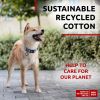 Reflective Cotton Dog Collar Eco Friendly Alt to Nylon Collar for Small Medium and Large Dogs 10-16 inch Neck x 4/5 inch Wide