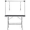 Dog Grooming Table Black and Silver