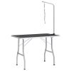 Dog Grooming Table Black and Silver