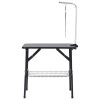 Dog Grooming Table Black and Silver