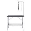 Dog Grooming Table Black and Silver