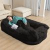 Human Dog Bed, Large Size Fits You and Pets, Washable Faux Fur Dog Bed for People Doze Off, Napping Orthopedic Dog Bed, Present Plump Pillow, Blanket