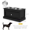 Elevated Dog Bowls with Storage Drawer, Raised Dog Bowl Stand Pet Food Bowl Dog Feeding Station