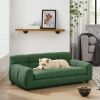Soft and comfortable pet sofa with backrest and armrests, suitable for modern rectangular pet sofas for large and medium-sized dogs