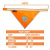 Orange Dog Bandana  Size Hi Visibility Reflective Blaze Orange Bandana for Pets Safety Accessories for Walking Camping and Off Leash Exploratio