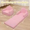 Shell-Shaped Convertible Dog Bed Sofa (22.8"x18.8"x15.7"): 2-in-1 Pet Bed & Couch With Machine-Washable Cover