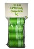 100% Compostable, Recyclable and Biodegradable Eco-Friendly Pet Waste Bags from Thermoplastic Starch -